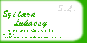 szilard lukacsy business card