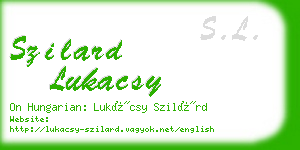 szilard lukacsy business card